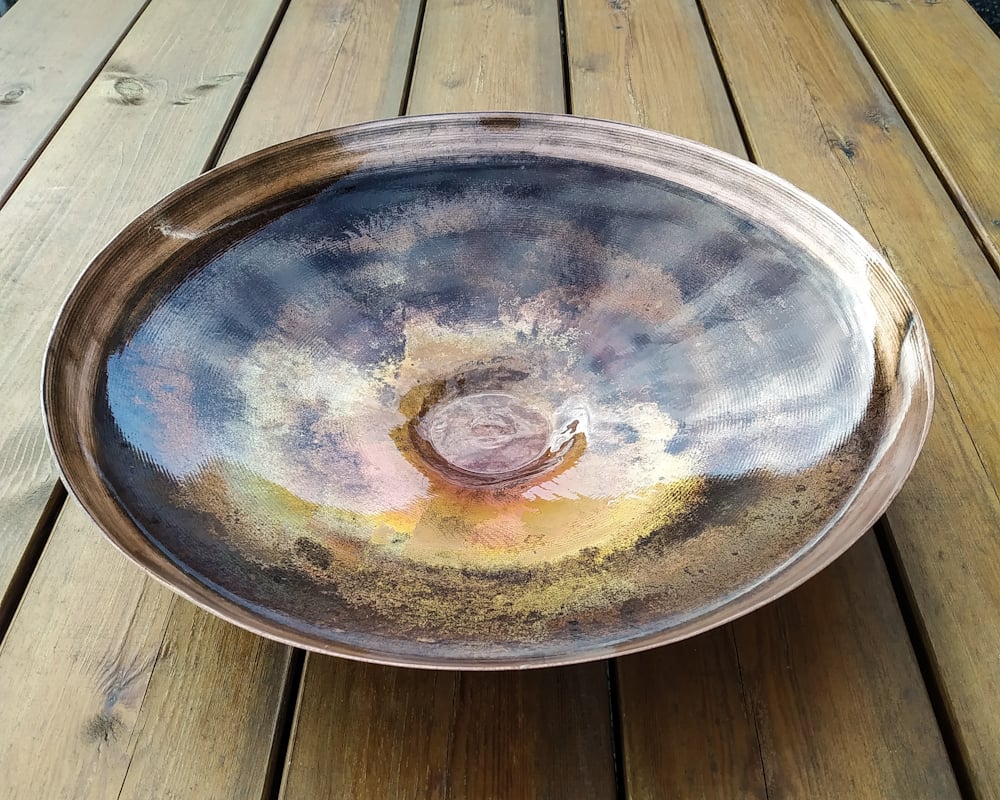 Andreucetti Copper Bowl in Yellow and Black